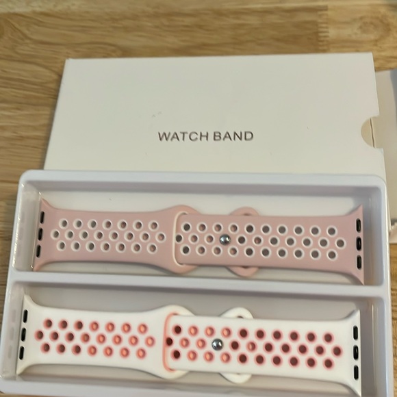 Watch bands. New. 38/40 mm. White/Pink - Picture 1 of 1